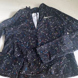 nike splatter paint quarter zip jacket!